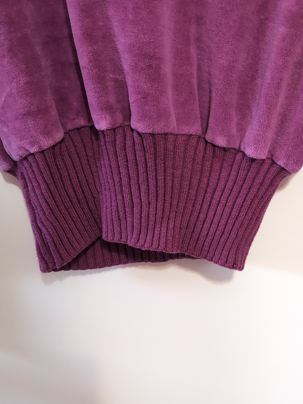 Vintage Sears Purple Terry Vneck Varsity Sweater Embroidered Size Medium - Picture 6 of 7